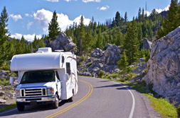 rv driving down the road