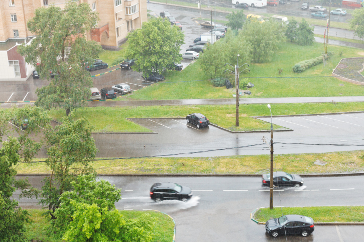 flooded roadway