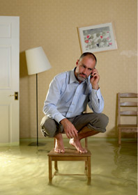 a person standing in a room