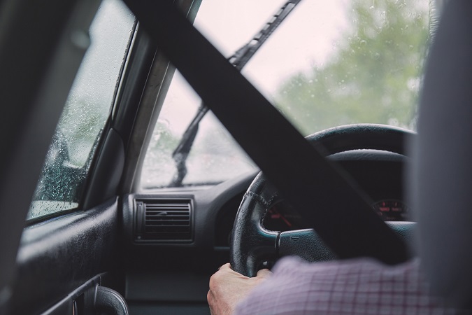 a view of a car window